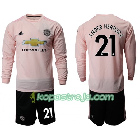 Billiga Fotbollströjor Manchester United ANDER HERRERA 21 Barn Borta tröja 2018/19 Långärmad